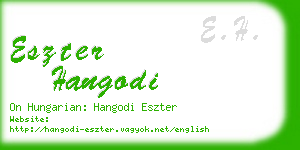 eszter hangodi business card